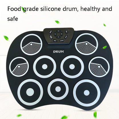 Silicone Folding Portable Hand-Rolled Drum DTX Game Strike Board(G801 White) - Percussion Instruments by buy2fix | Online Shopping UK | buy2fix