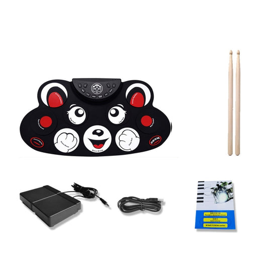 Children Hand Roll Electronic Drum DTX Game Portable Drum(G603 Bears) - Percussion Instruments by buy2fix | Online Shopping UK | buy2fix