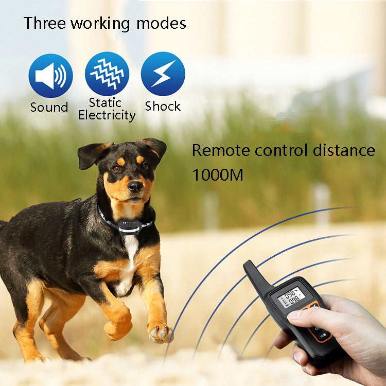 PaiPaitek PD529-3 Remote Control Dog Training Device Voice Control Barking Stopper Electronic Collar Dog Training Device - Training Aids by PaiPaitek | Online Shopping UK | buy2fix