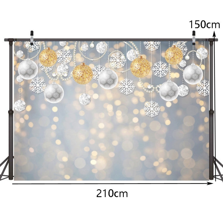 2.1m X 1.5m Christmas Ball Snowflake Party Decorative Photography Background - Camera Accessories by buy2fix | Online Shopping UK | buy2fix