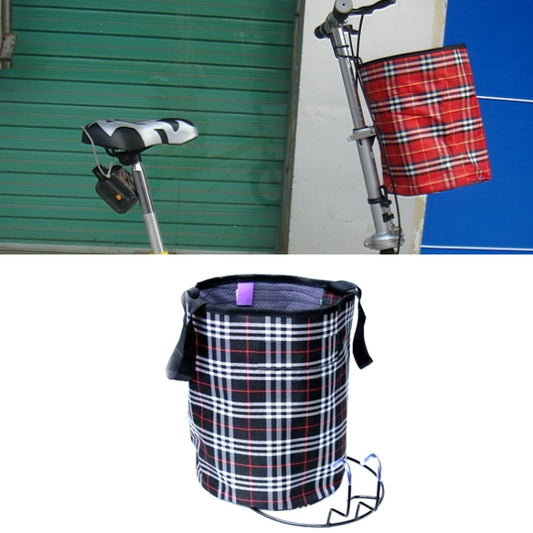 5 PCS Bicycle Basket Cloth Hanging Basket Folding Bicycle Basket(Black Square) - Bicycle Bags by buy2fix | Online Shopping UK | buy2fix