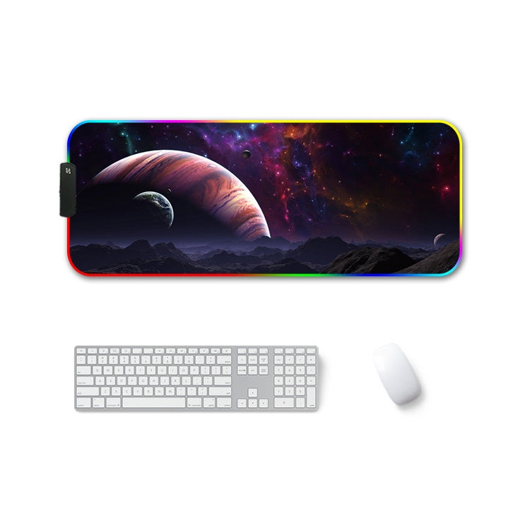 350x900x3mm F-01 Rubber Thermal Transfer RGB Luminous Non-Slip Mouse Pad(Vast Starry Sky) - Mouse Pads by buy2fix | Online Shopping UK | buy2fix