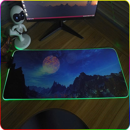 400x900x4mm F-01 Rubber Thermal Transfer RGB Luminous Non-Slip Mouse Pad(Colorful Lion) - Mouse Pads by buy2fix | Online Shopping UK | buy2fix