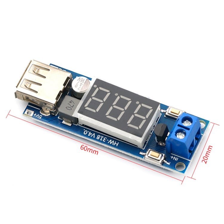 HW-318 12V To 5V Buck Module DC-DC 3A DC Power Module LED Battery Car Voltmeter - Other Accessories by buy2fix | Online Shopping UK | buy2fix