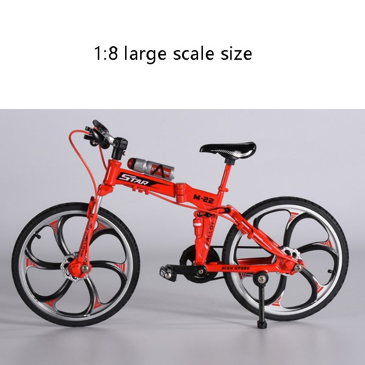 1:8 Scale Simulation Alloy Bicycle Model Mini Bicycle Toy Decoration(Folding-Yellow) - Model Toys by buy2fix | Online Shopping UK | buy2fix