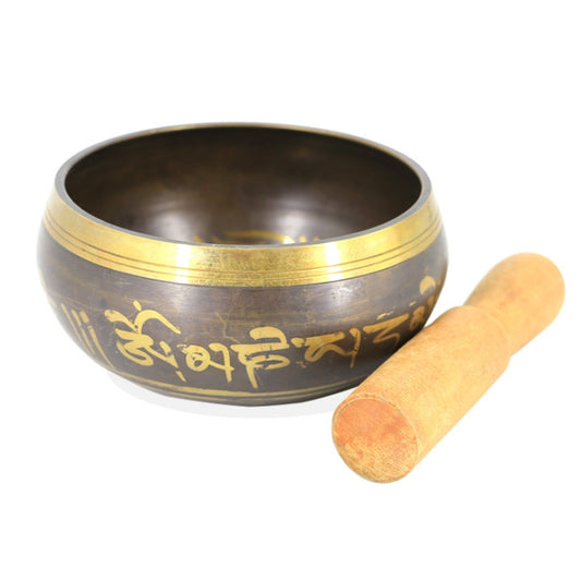 FB02-T8 Buddha Sound Bowl Yoga Meditation Bowl Home Decoration, Random Color And Pattern Delivery, Size: 17.5cm(Bowl+Small Wooden Stick) - Home & Garden by buy2fix | Online Shopping UK | buy2fix