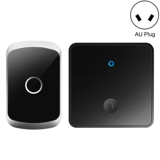 CACAZI FA50 1 For 1 Push-button Self-generating Wireless Doorbell, Plug:AU Plug(Black) - Security by CACAZI | Online Shopping UK | buy2fix
