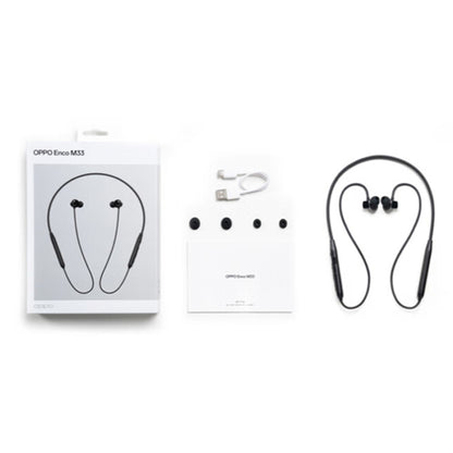 OPPO Enco M33 Hanging Neck Sports Bluetooth Earphones Long Battery Life Gaming Music Headphones(Black) - Neck-mounted Earphone by OPPO | Online Shopping UK | buy2fix