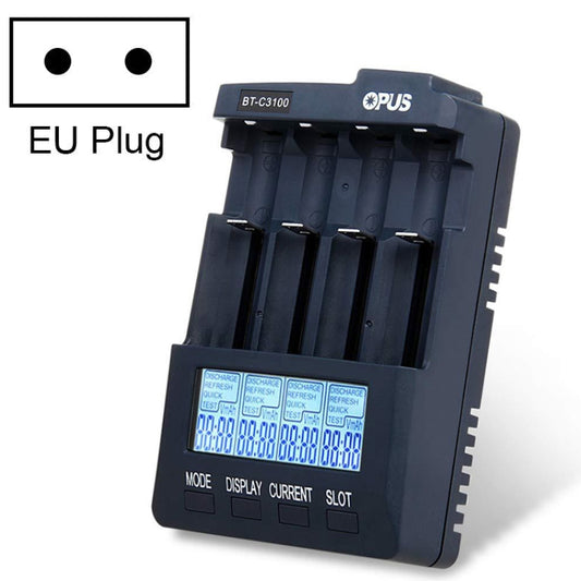 OPUS BT-C3100 Smart Smart Digital Intelligent 4-Slot Battery Charger(EU Plug) - Consumer Electronics by OPUS | Online Shopping UK | buy2fix