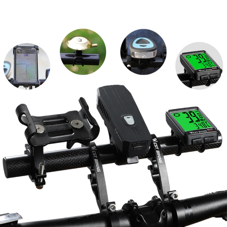 WEST BIKING YP0719246 Bicycle Light Code Table Extension Frame Specification: Aluminum Alloy - Holders by WEST BIKING | Online Shopping UK | buy2fix