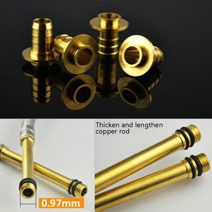 4 PCS Weave Stainless Steel Flexible Plumbing Pipes Cold Hot Mixer Faucet Water Pipe Hoses High Pressure Inlet Pipe, Specification: 100cm 8cm Copper Rod - Home & Garden by buy2fix | Online Shopping UK | buy2fix