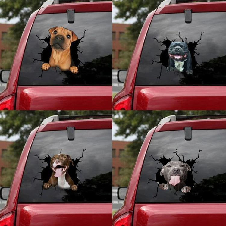 7 PCS Animal Wall Stickers Puppy Hole Car Window Static Sticker(Puppy 07) - In Car by buy2fix | Online Shopping UK | buy2fix