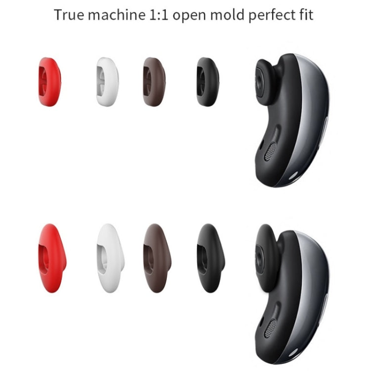 2 Sets Bluetooth Earphone Silicone Earplug Caps For Samsung Galaxy Buds Live(Red-2 Pairs) - Apple Accessories by buy2fix | Online Shopping UK | buy2fix