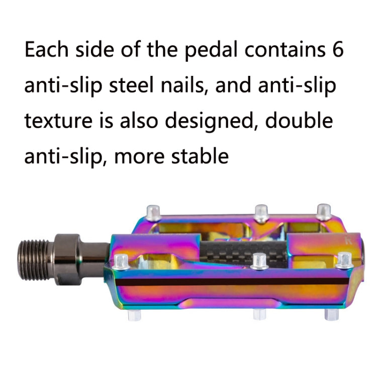 1 Pair PROMEND Three Peilin Bearing Aluminum Alloy CNC Bicycle Colorful Pedal PD-M86CY - Outdoor & Sports by PROMEND | Online Shopping UK | buy2fix