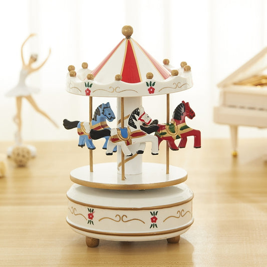 Sky City Carousel Clockwork Music Box Couples Birthday Gift(K0121 Flowers Grass Red) - Home & Garden by buy2fix | Online Shopping UK | buy2fix