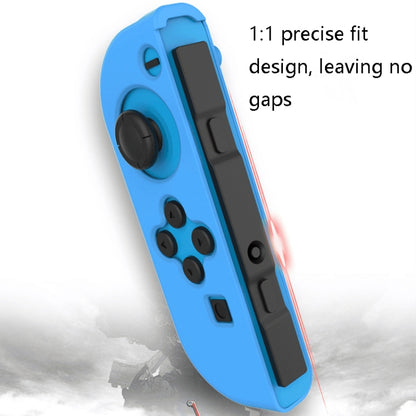 IINE Gamepad Silicone Flat Protective Sleeve Handle Split Silicone Case For Nintendo Switch Joy-Con(Black-L495) - Cases by IINE | Online Shopping UK | buy2fix