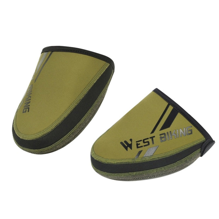 WEST BIKING Bicycle Riding Half Palm Windproof And Warm Lock Shoe Cover, Size: M(Army Green) - Others by WEST BIKING | Online Shopping UK | buy2fix
