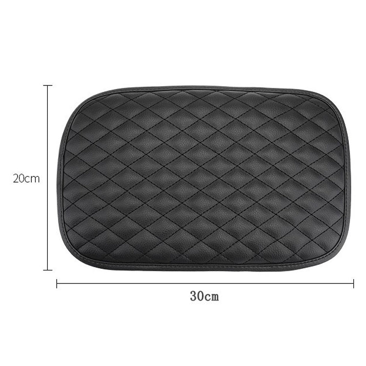 3 PCS Leather Car Universal Central Armrests Pad Anti-Slip Armrest Box Mat(Black) - In Car by buy2fix | Online Shopping UK | buy2fix