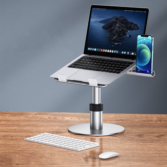 Oatsbasf 03597 Aluminum Alloy Notebook Heightening Bracket Notebook Computer Lifting Heat Dissipation Bracket Mobile Folding Table,Style: Deluxe Edition-Silver - Computer & Networking by Oatsbasf | Online Shopping UK | buy2fix