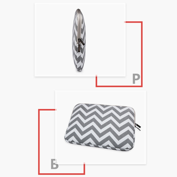 LiSEN LS-525 Wavy Pattern Notebook Liner Bag, Size: 12 inches(Gray) - 12.1 inch by LiSEN | Online Shopping UK | buy2fix