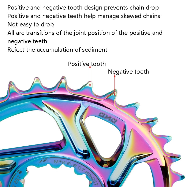 BDSNAIL Mountain Bike Single Disk GXP Direct-Shaped Integrated Disk Positive And Negative Tooth Disc, Colour: 36T (Dazzling Color) - Outdoor & Sports by buy2fix | Online Shopping UK | buy2fix