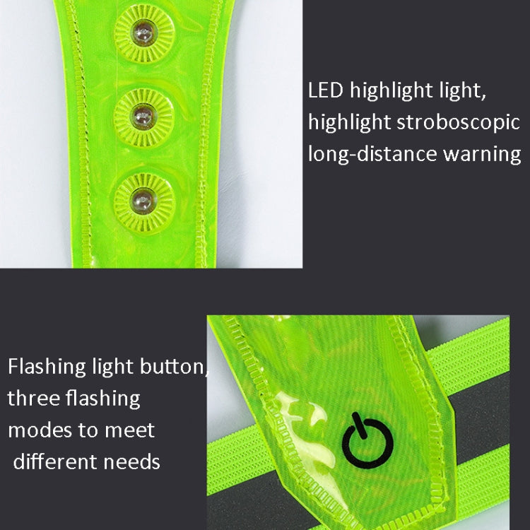 LED Reflective Vest High Stretch Outdoor Reflective Vest Traffic Safety Reflective Clothing(Pink) - In Car by buy2fix | Online Shopping UK | buy2fix