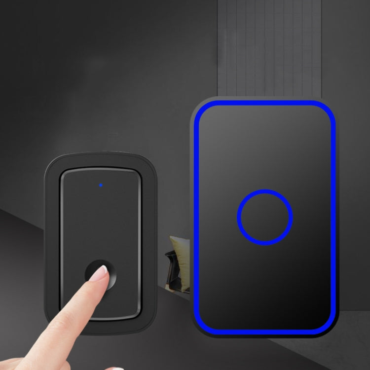 CACAZI A19 1 For 4 Wireless Music Doorbell without Battery, Plug:EU Plug(Black) - Wireless Doorbell by CACAZI | Online Shopping UK | buy2fix