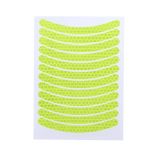 10 PCS Jg-Phc-12 Children Bicycle Scooter Reflective Sticker Night Warning Riding Contour Sticker(Fluorescence Yellow) - Decorative Accessories by buy2fix | Online Shopping UK | buy2fix