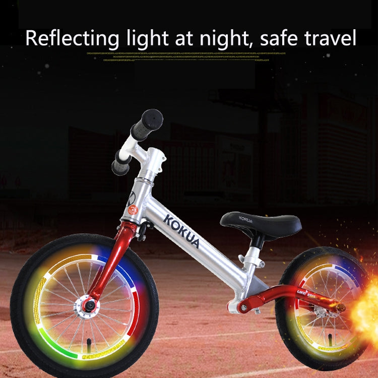 10 PCS Jg-Phc-12 Children Bicycle Scooter Reflective Sticker Night Warning Riding Contour Sticker(White) - Decorative Accessories by buy2fix | Online Shopping UK | buy2fix