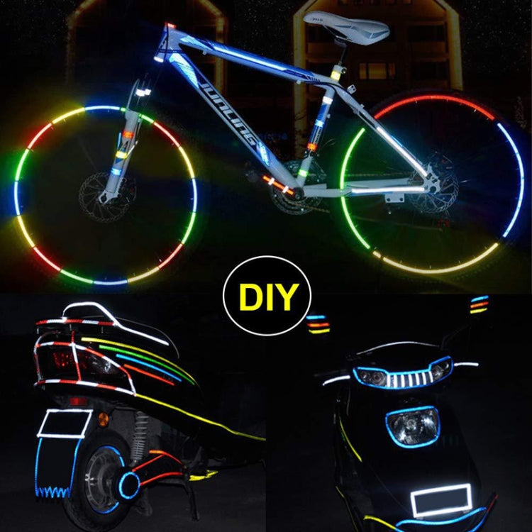 5 Rolls Bicycle Mountain Bike Motorcycle Sticker Car Contour Reflective Sticker Night Riding Reflective Sticker, Size: 2 x 800cm(Black Orange) - Decorative Accessories by buy2fix | Online Shopping UK | buy2fix