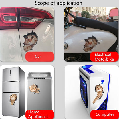 Style 1 Large 3D Stereo Cat Car Sticker Car Body Scratches And Occlusion Stickers - In Car by buy2fix | Online Shopping UK | buy2fix