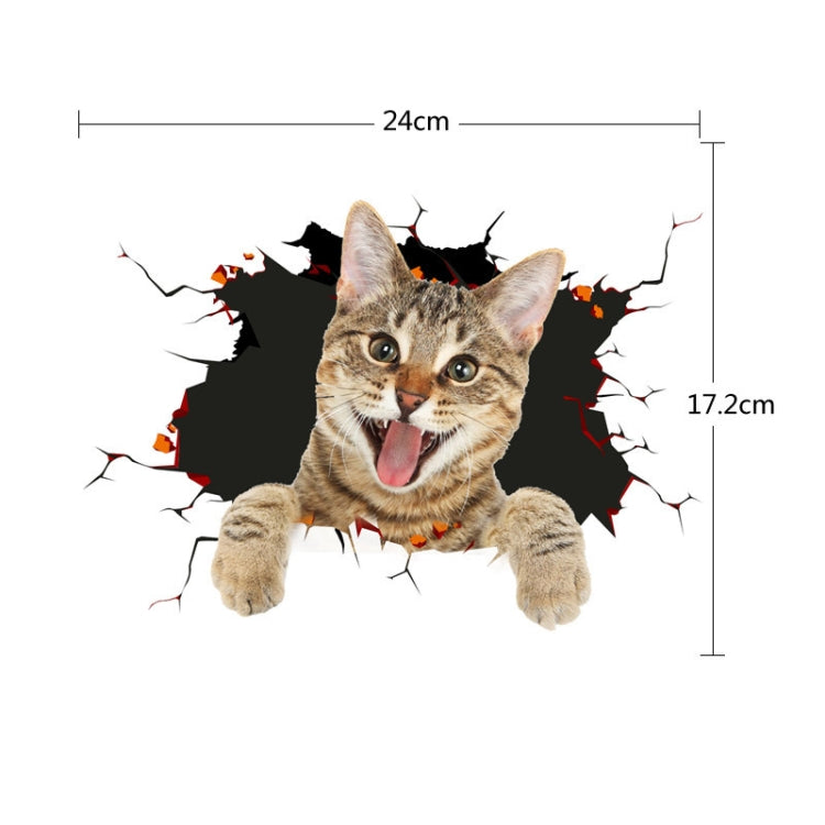 4 PCS 3D Simulation Animal Personality Car Stickers Glass Car Door Scratches Decorative Occlusion Stickers(Cat Style 2) - In Car by buy2fix | Online Shopping UK | buy2fix