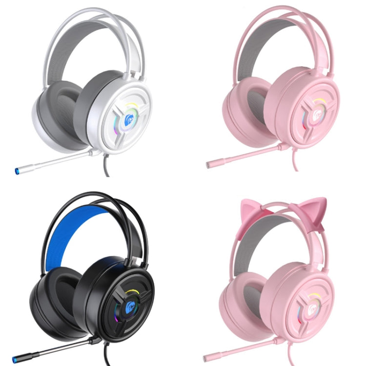 PANTSAN PSH-200 Wired Gaming Headset with Microphone, Colour: 3.5mm Pink Cat Ear - Multimedia Headset by PANTSAN | Online Shopping UK | buy2fix