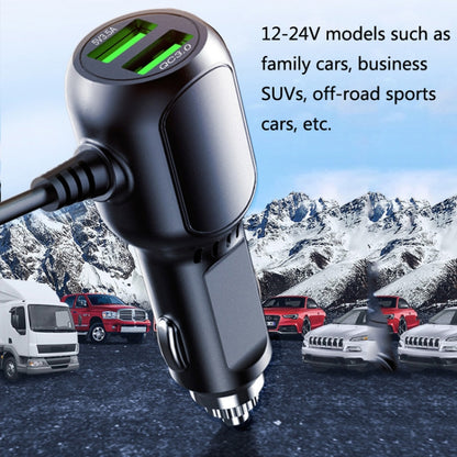 JY-1904 Car Charger Fast Charging Step-Down Line Android Micro USB Left(Double Drive) - In Car by buy2fix | Online Shopping UK | buy2fix