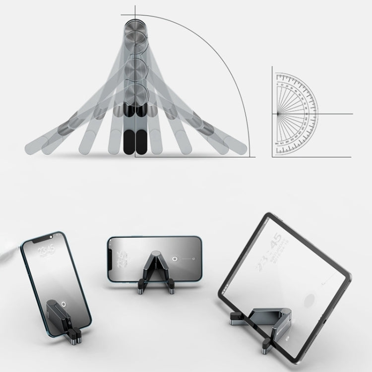 Boneruy T1  Aluminum Alloy Folding Mobile Phone Stand Tablet Computer Stand(Grey) - Desktop Holder by Boneruy | Online Shopping UK | buy2fix