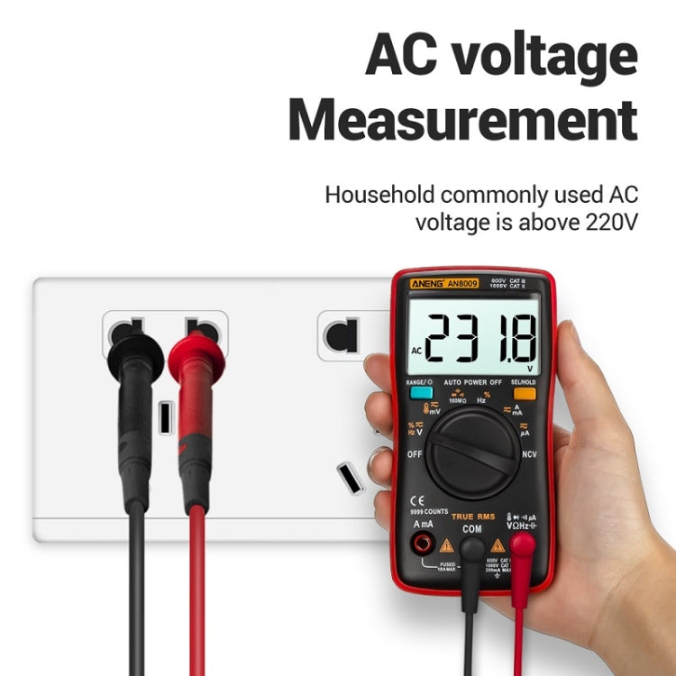 ANENG AN8009 NVC Digital Display Multimeter, Specification: Standard(Orange) - Consumer Electronics by ANENG | Online Shopping UK | buy2fix