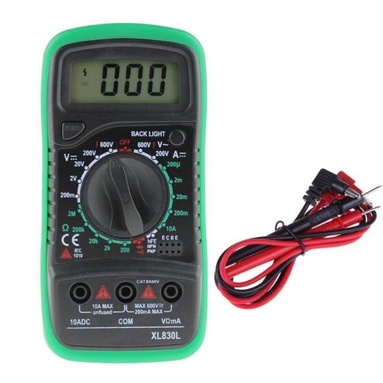 ANENG XL830L Multi-Function Digital Display High-Precision Digital Multimeter, Specification: Bubble Bag Packing(Green) - Digital Multimeter by ANENG | Online Shopping UK | buy2fix