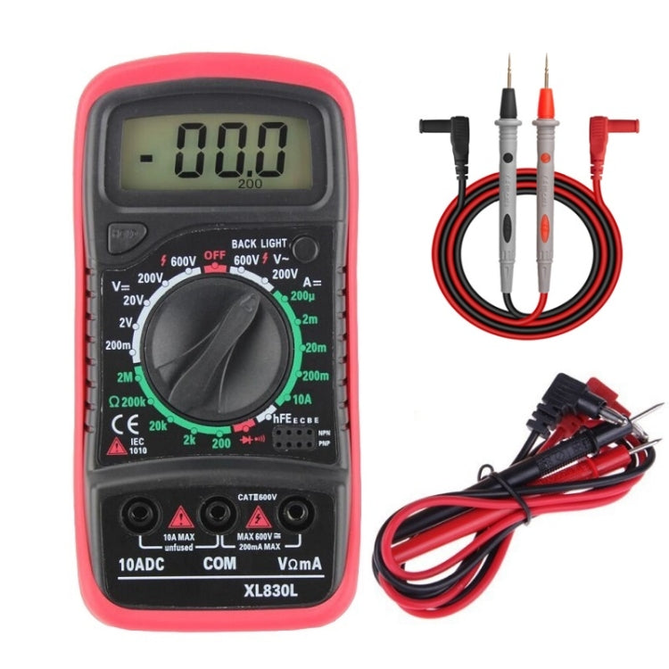 ANENG XL830L Multi-Function Digital Display High-Precision Digital Multimeter, Specification: Standard+10A Extra Tip Pen(Red) - Consumer Electronics by ANENG | Online Shopping UK | buy2fix