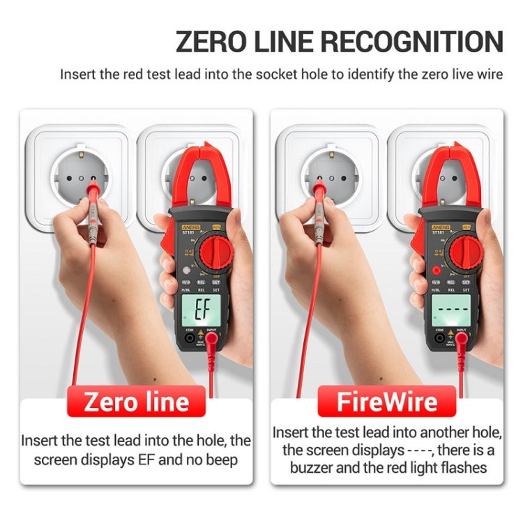 ANENG Intelligent Digital Backlit Clamp-On High-Precision Multimeter, Specification: ST183 6000-counts - Digital Multimeter by ANENG | Online Shopping UK | buy2fix