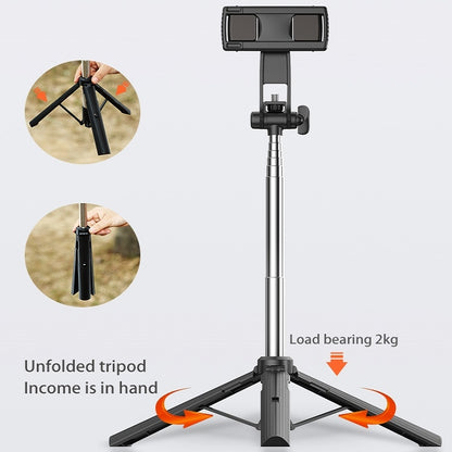 CYKE Folding Telescopic Mobile Phone Broadcast Stand Tripod, Specification: A31E-1.6m (With Light) - Stand by CYKE | Online Shopping UK | buy2fix