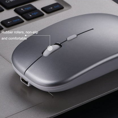 C7002 2400DPI 4 Keys Colorful Luminous Wireless Mouse, Color: 2.4G Silver Gray - Wireless Mice by buy2fix | Online Shopping UK | buy2fix