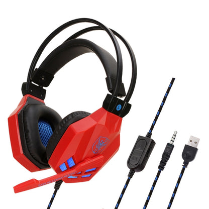 Soyto SY850MV Luminous Gaming Computer Headset For PS4 (Red Blue) - Multimedia Headset by Soyto | Online Shopping UK | buy2fix