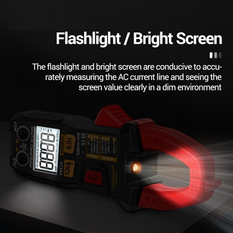 ANENG ST193 Intelligent Automatic Multifunctional AC Clamp Digital Meter - Digital Multimeter by ANENG | Online Shopping UK | buy2fix