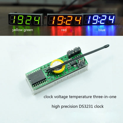 High-Precision RX8025T Digital Clock Module LED Digital Tube Electronic Clock(Red) - Other Accessories by buy2fix | Online Shopping UK | buy2fix