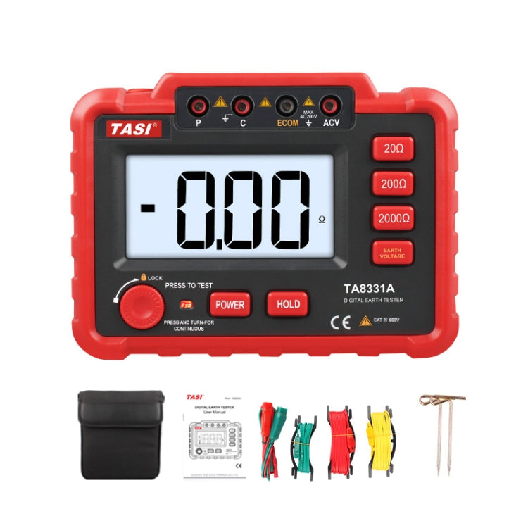 TASI TA8331A Ground Resistance Tester High Accuracy Digitally Ground Resistance Meter - Battery & Resistance Tester by TASI | Online Shopping UK | buy2fix