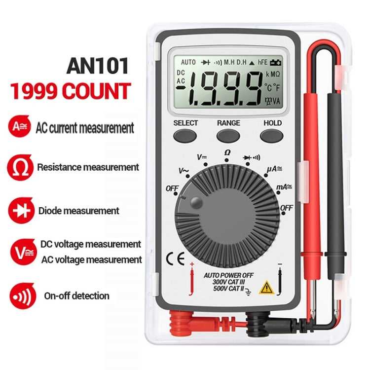 ANENG AN-101 Ultra-thin Mini Digital Display Voltage and Current Multimeter - Consumer Electronics by ANENG | Online Shopping UK | buy2fix