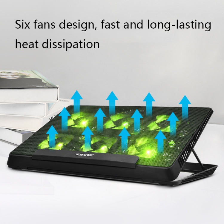 NUOXI H8 Metal Mesh Laptop Cooling Base(Black) - Cooling Pads by NUOXI | Online Shopping UK | buy2fix