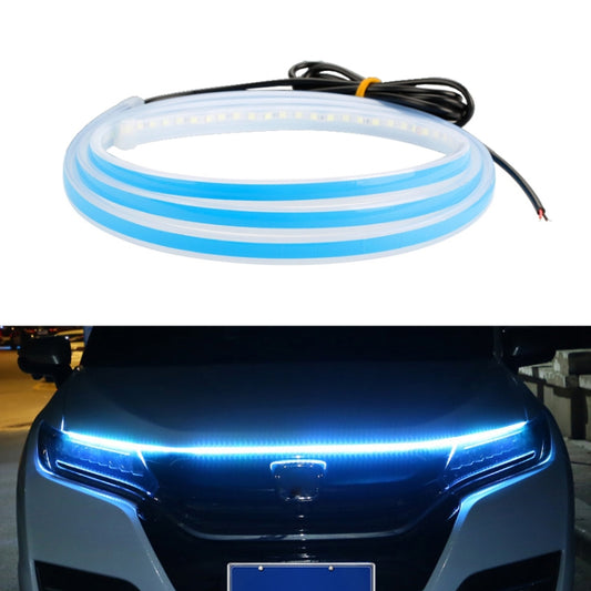 Car LED Streamer Decorative Hood Atmosphere Lights, Style: Monochrome Ice Blue Light(1.5m) - In Car by buy2fix | Online Shopping UK | buy2fix