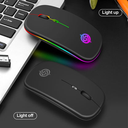 K-Snake BM110 RGB Lighting Effect Wireless Bluetooth Mouse(Silver) - Wireless Mice by K-Snake | Online Shopping UK | buy2fix