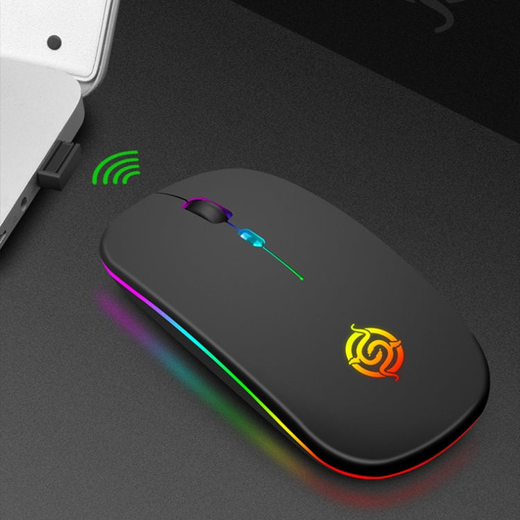 K-Snake BM110 RGB Lighting Effect Wireless Bluetooth Mouse(White) - Wireless Mice by K-Snake | Online Shopping UK | buy2fix